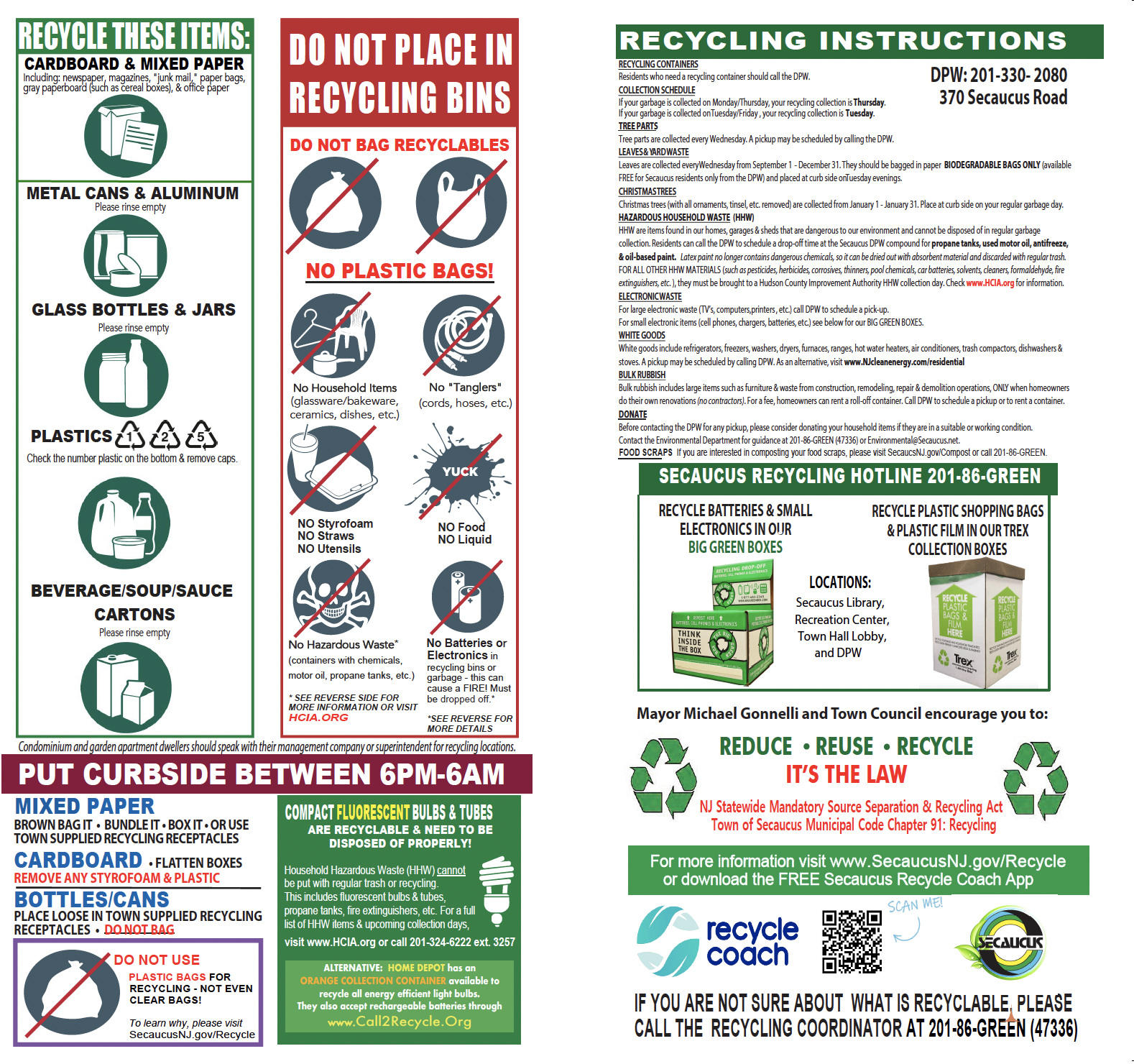 Recycling Instructions
