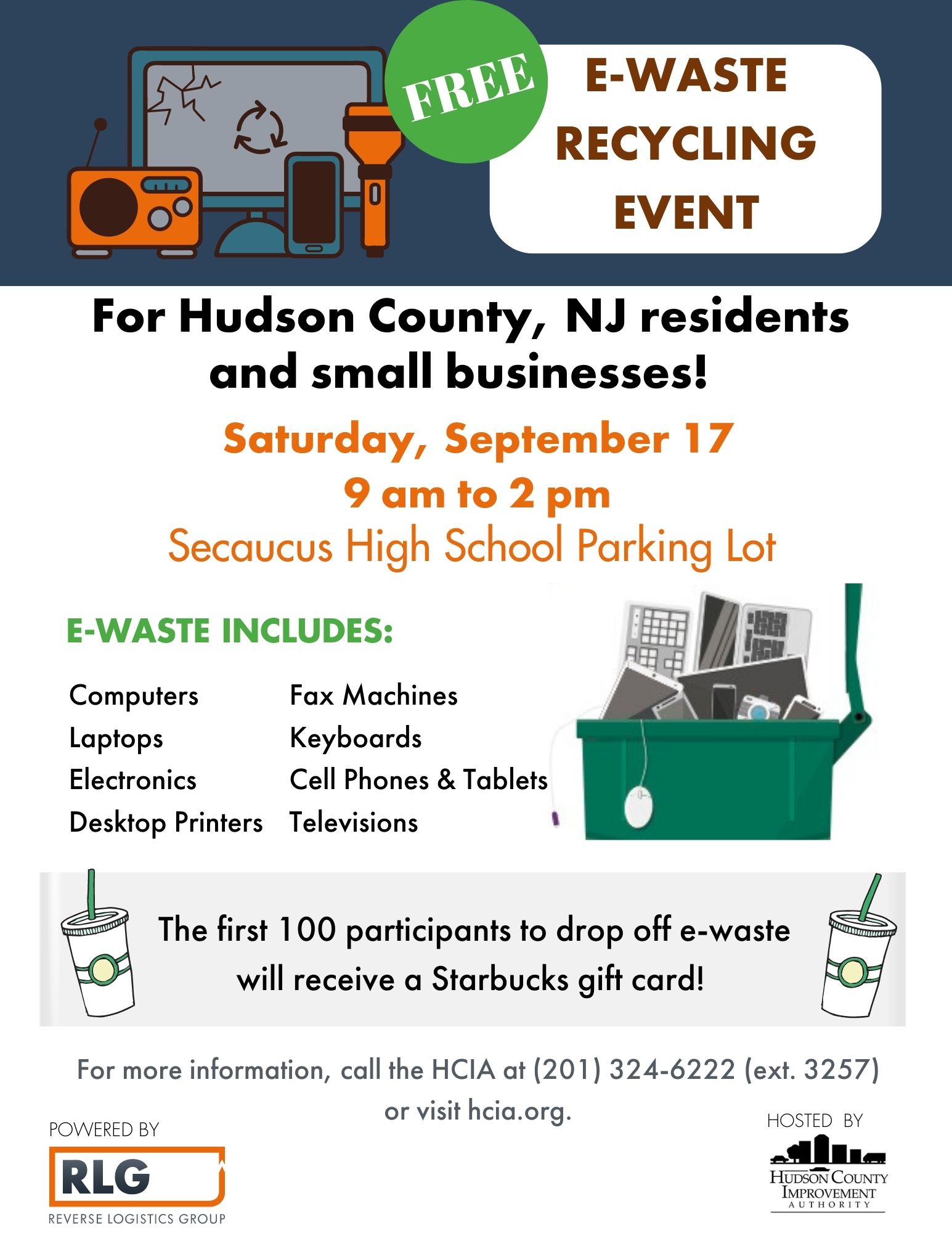 e waste and shredding day flyer